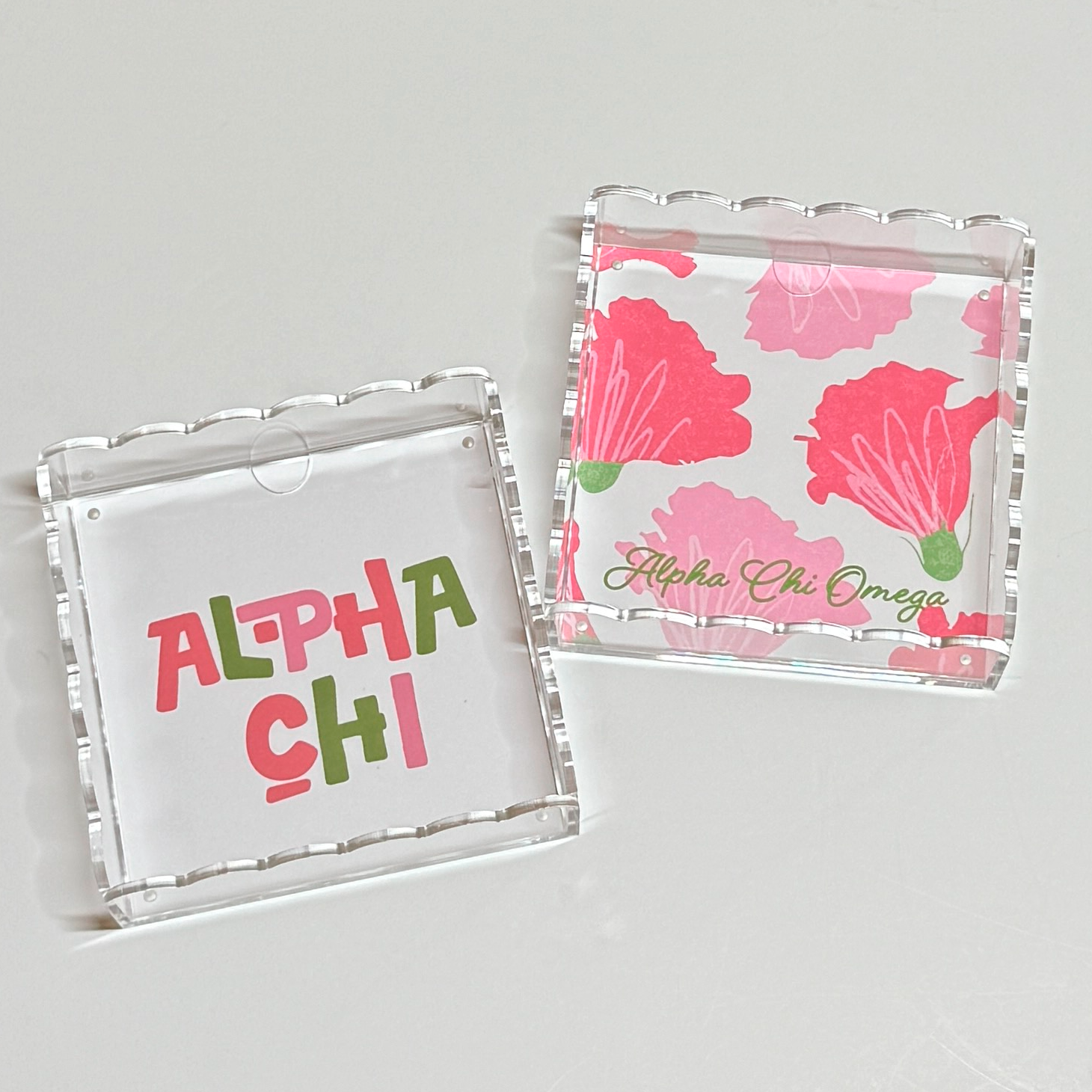 Sorority Scallop Acrylic Tray