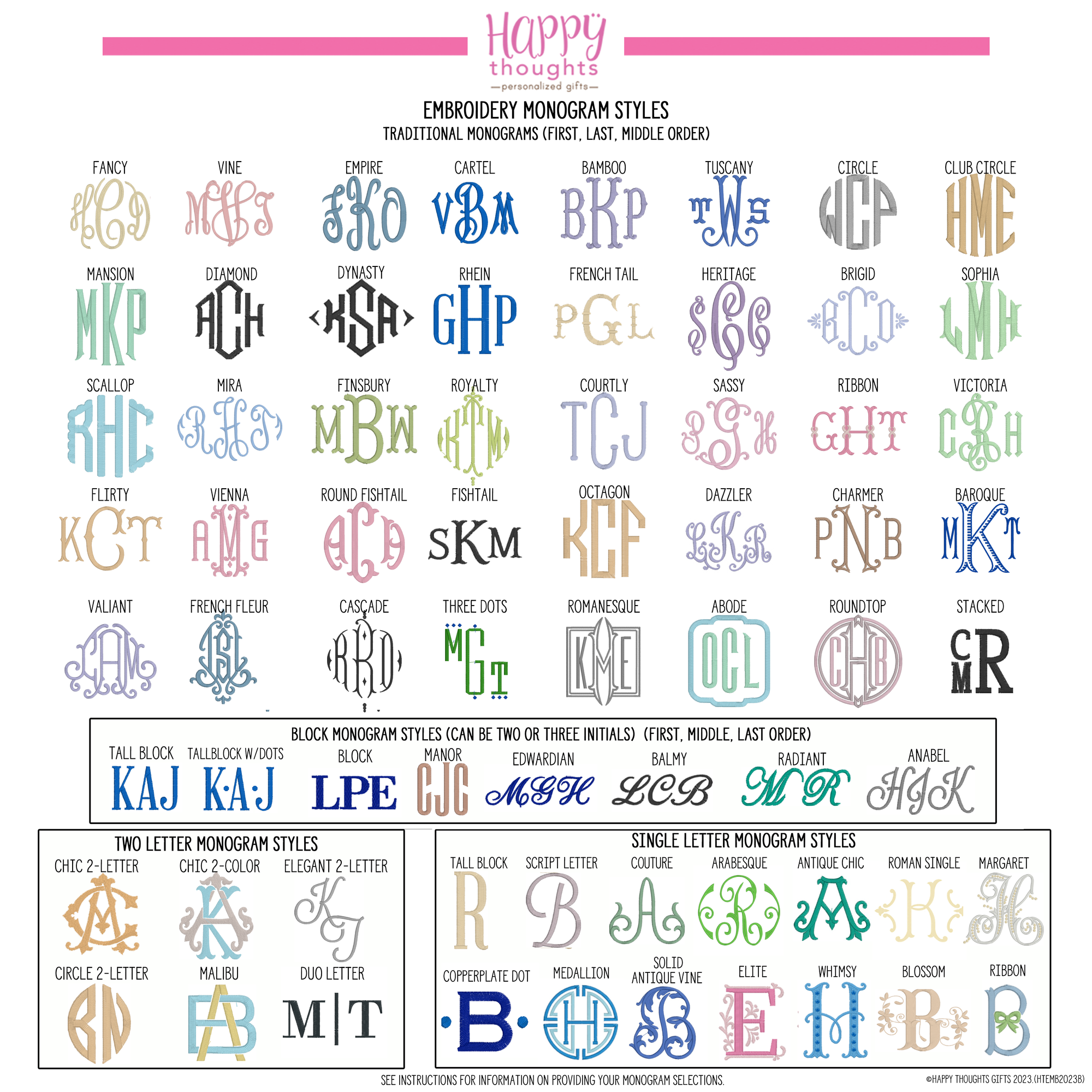 Monogrammed Cotton Birdseye Hand towel - Choose your Monogram - Happy ...
