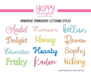 Personalized Embroidered Christmas Ornament - Baby's First Christmas - Keepsake 2025