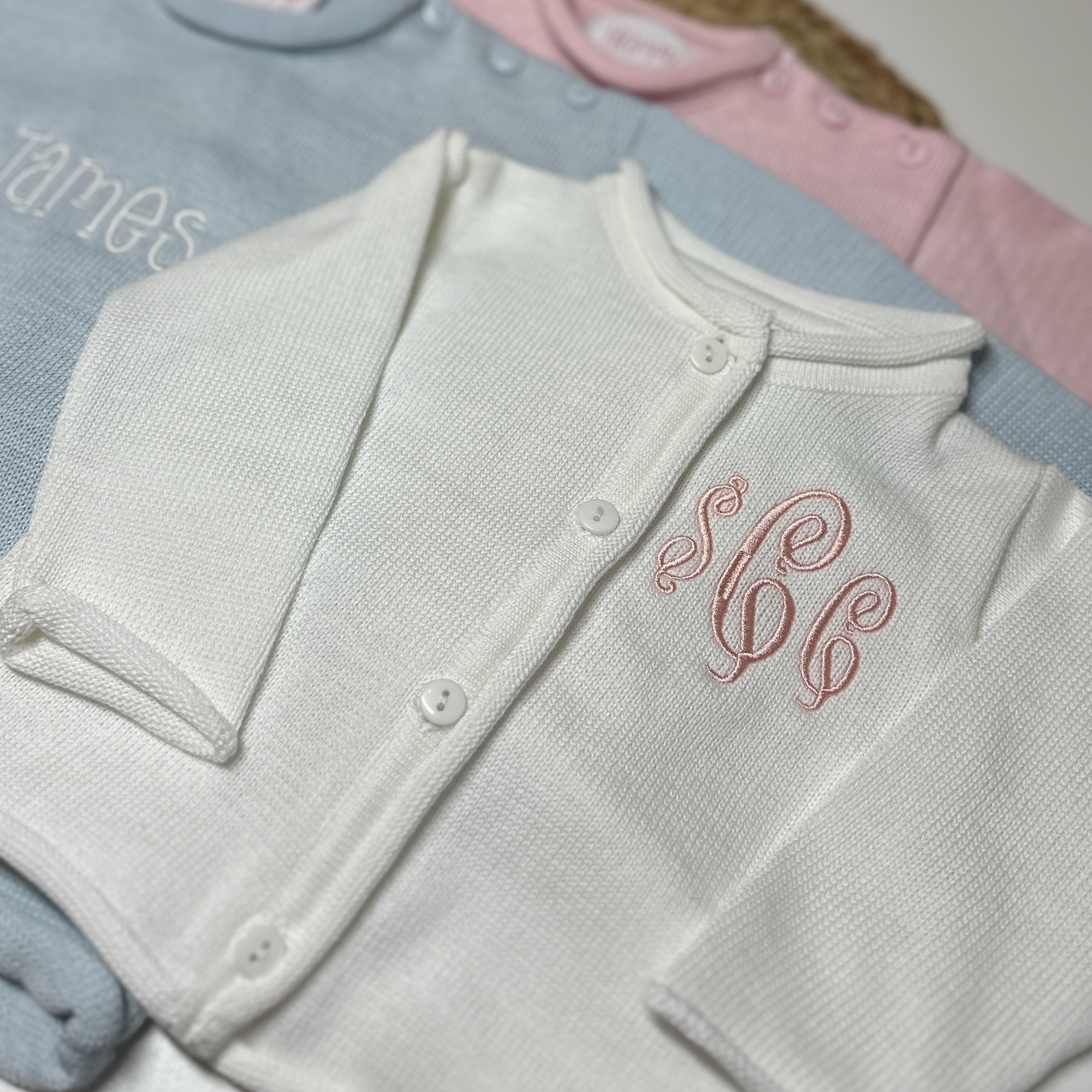 Monogrammed Baby Toddler Rollneck Sweater - Crewneck - Cardigan