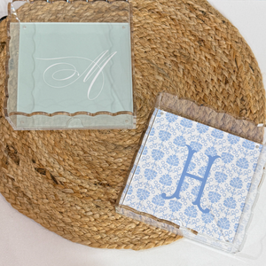 Scallop Acrylic Tray with Personalized Insert