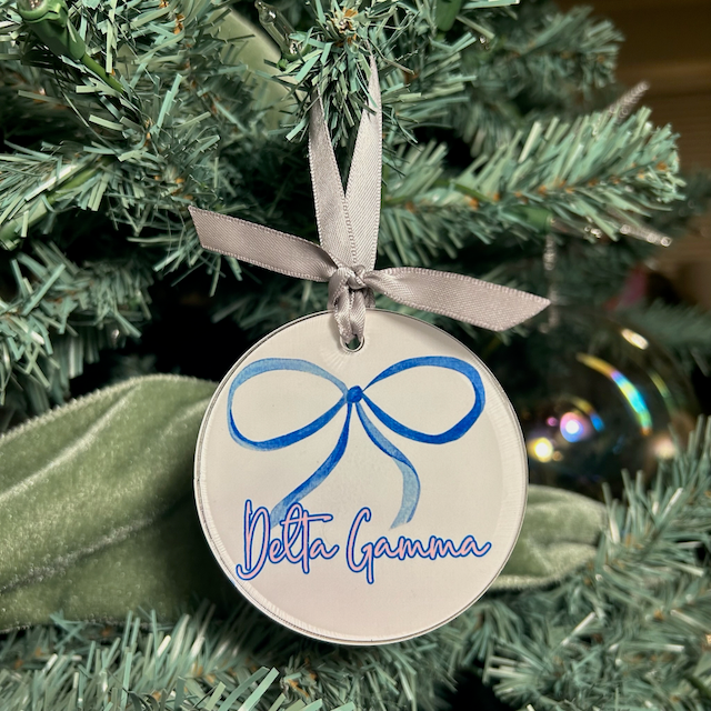 Sorority Bow Christmas Ornament