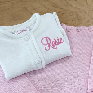 Monogrammed Baby Toddler Rollneck Sweater - Crewneck - Cardigan