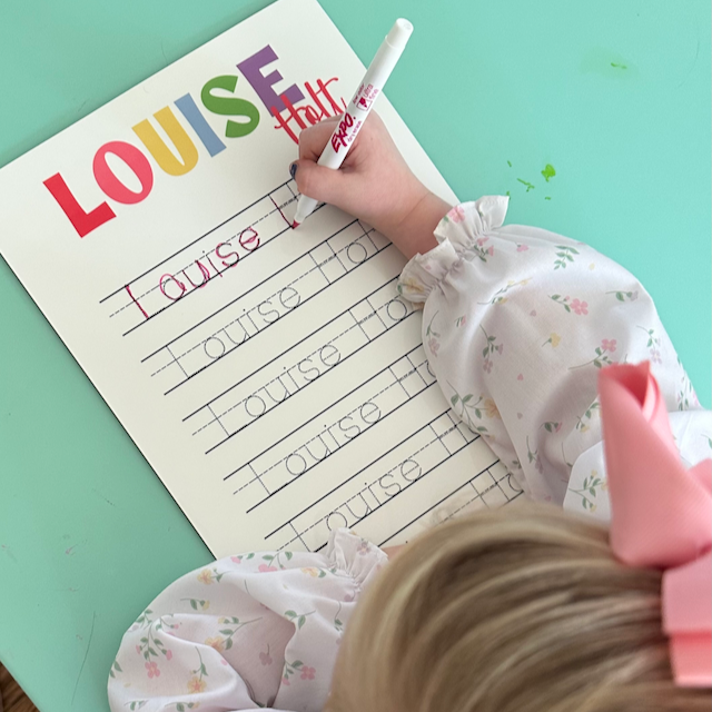 Personalized Name Alphabet Practice Writing Board - Dry Erase