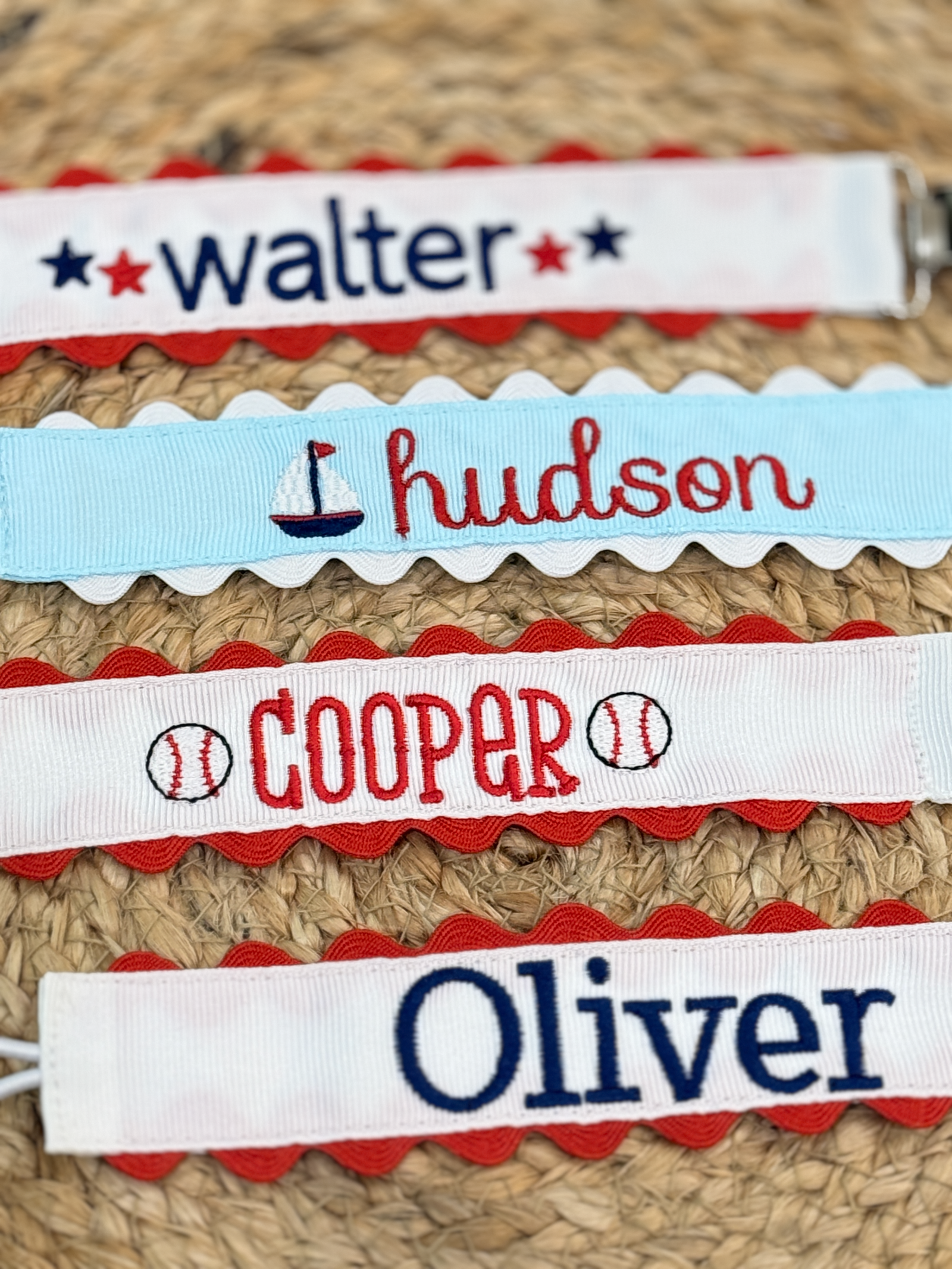 Personalized Patriotic Pacifier Clip