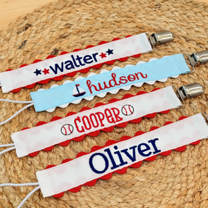 Personalized Patriotic Pacifier Clip