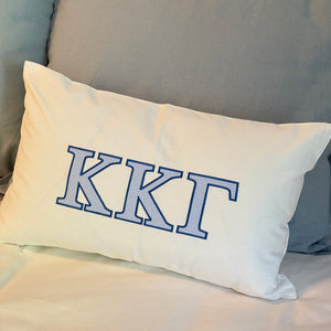 Applique Embroidered Sorority Throw Pillow