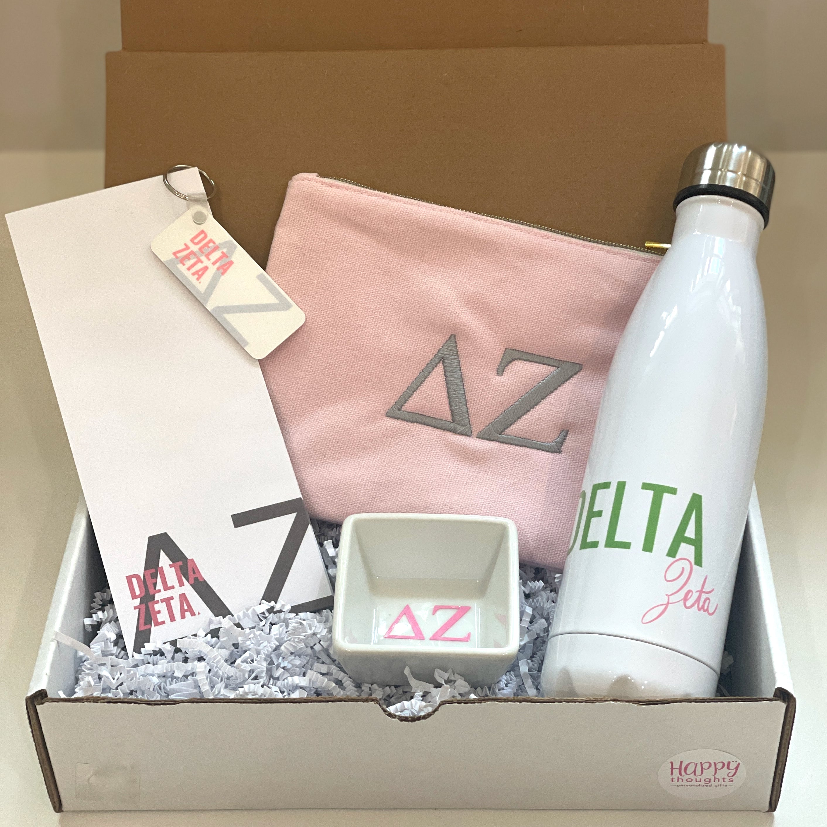 SEIRAA Delta Elefant Taschenspiegel – Griechische Sorority Sister Geschenk Mit Gravur 'Oh To Be A Girl'
