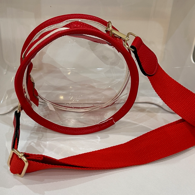 Clear Purse with Red Trim