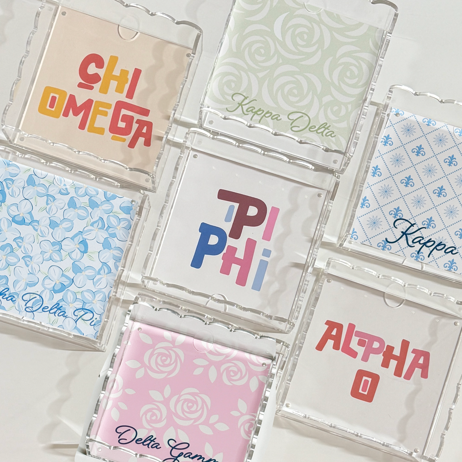 Sorority Scallop Acrylic Tray