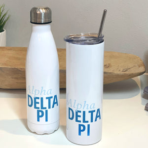 Alpha Delta Pi Water Bottle or Skinny Tumbler