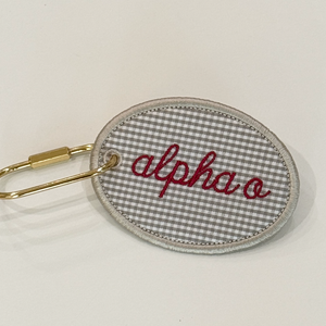 Sorority Fabric Bag Tag