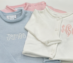Monogrammed Baby Toddler Rollneck Sweater - Crewneck - Cardigan