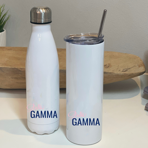 Delta Gamma Water Bottle or Skinny Tumbler