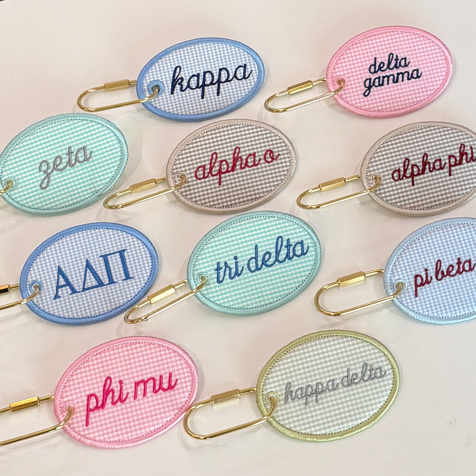 Sorority Fabric Bag Tag