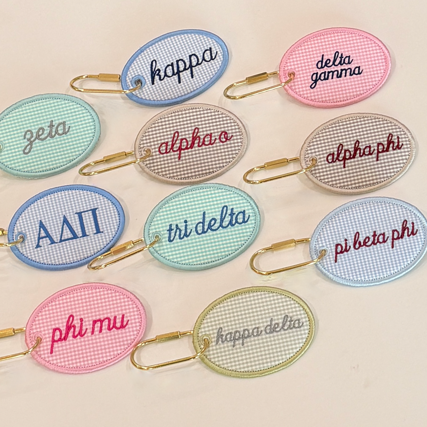 Sorority Fabric Bag Tag