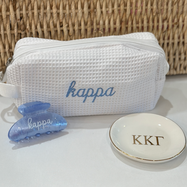 Kappa Kappa Gamma - Make your own gift set - Bag - Pin Dish - Hair Clip