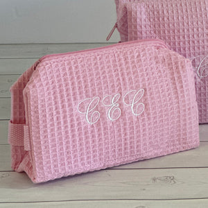 Personalized Cosmetic Makeup Bag Set with Script letters