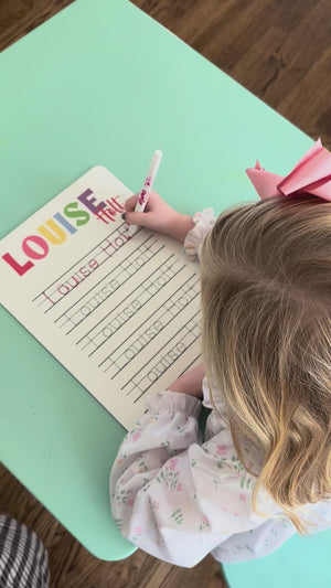 Personalized Name Alphabet Practice Writing Board - Dry Erase