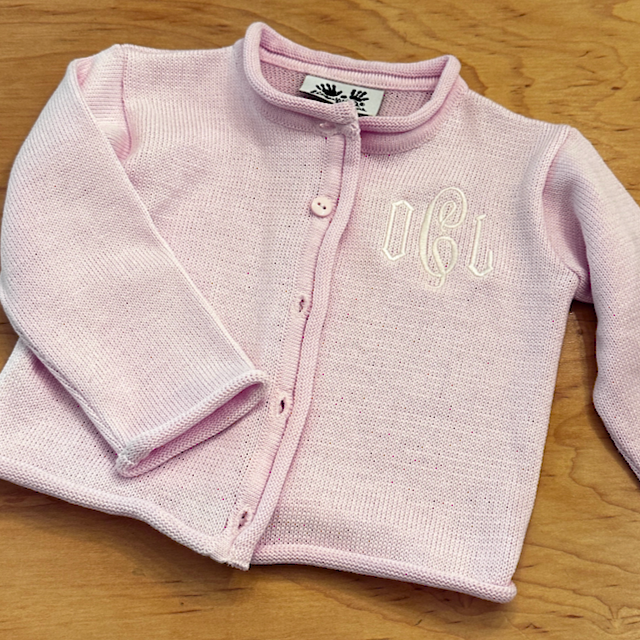Monogrammed Baby Toddler Rollneck Sweater - Crewneck - Cardigan