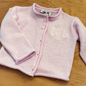 Monogrammed Baby Toddler Rollneck Sweater - Crewneck - Cardigan