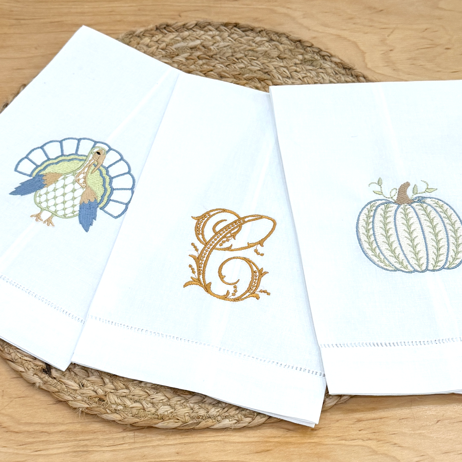 Thanksgiving Turkey Linen Tea Towel