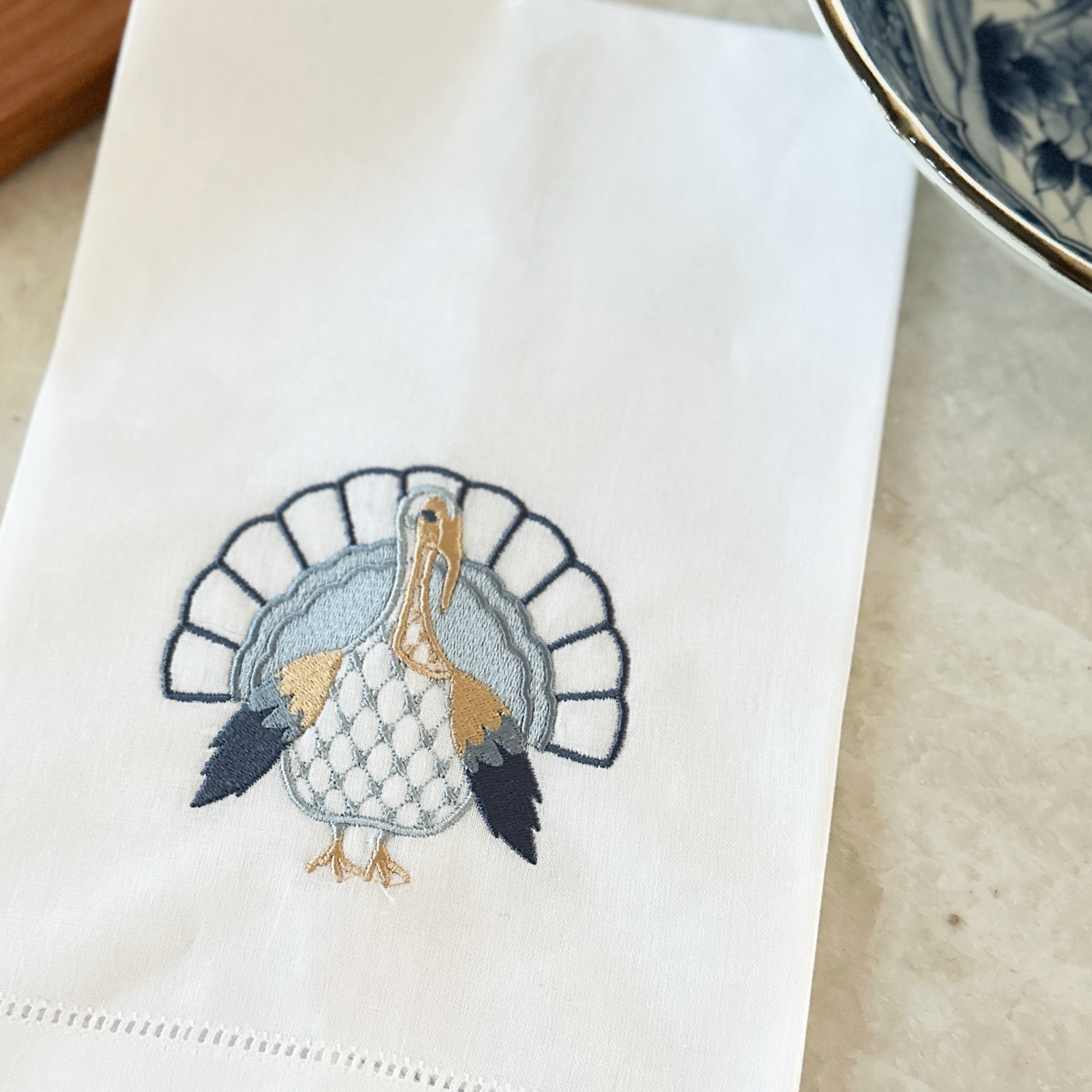 Thanksgiving Turkey Linen Tea Towel