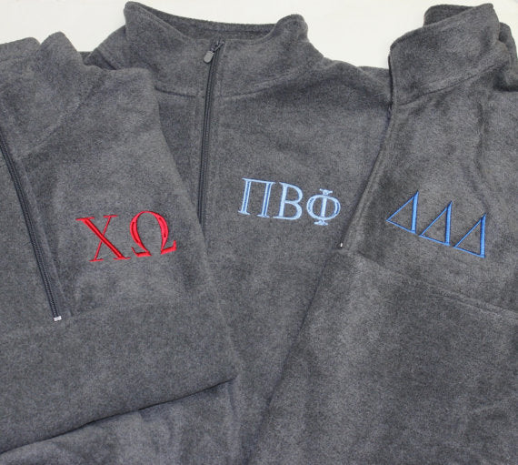 Sorority Embroidered Fleece Pullover