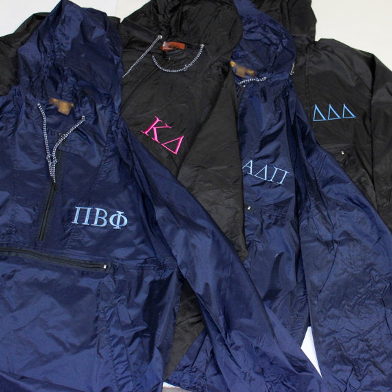 Sorority Pullover Rain Jacket Windbreaker