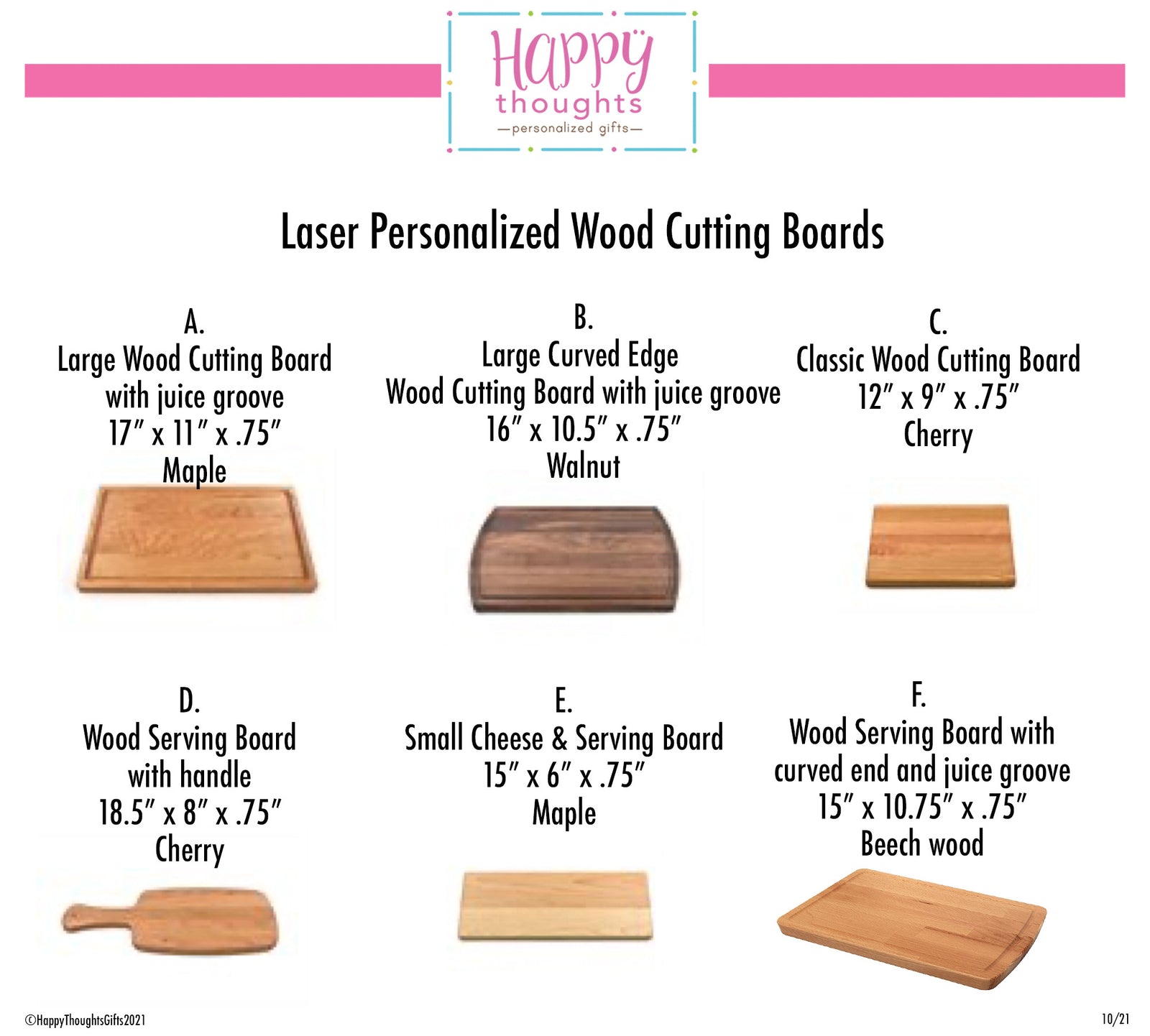 Personalized Engraved Wood Cutting Board