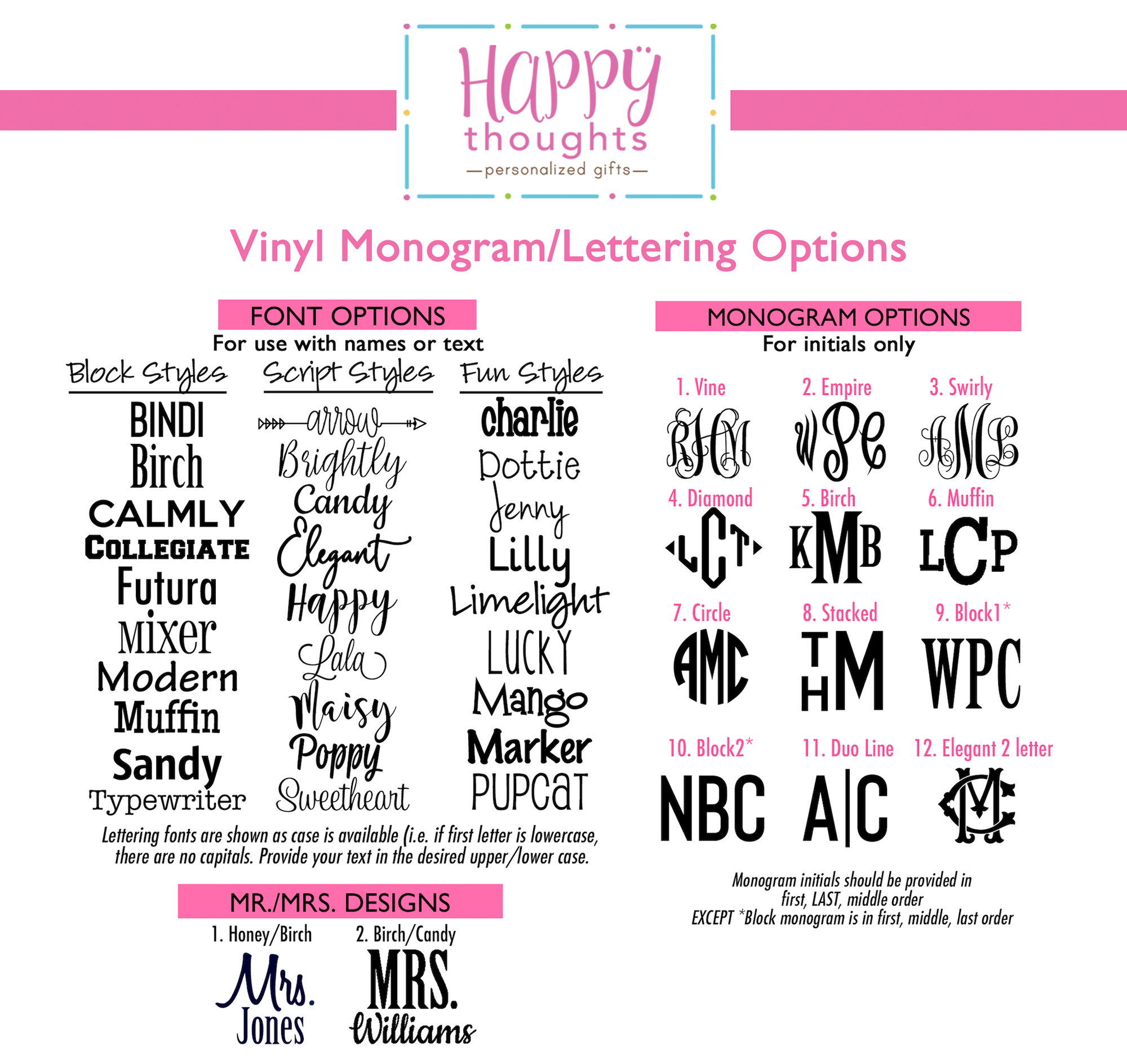 Personalized Throw Pillow - Monogram, Name or Text