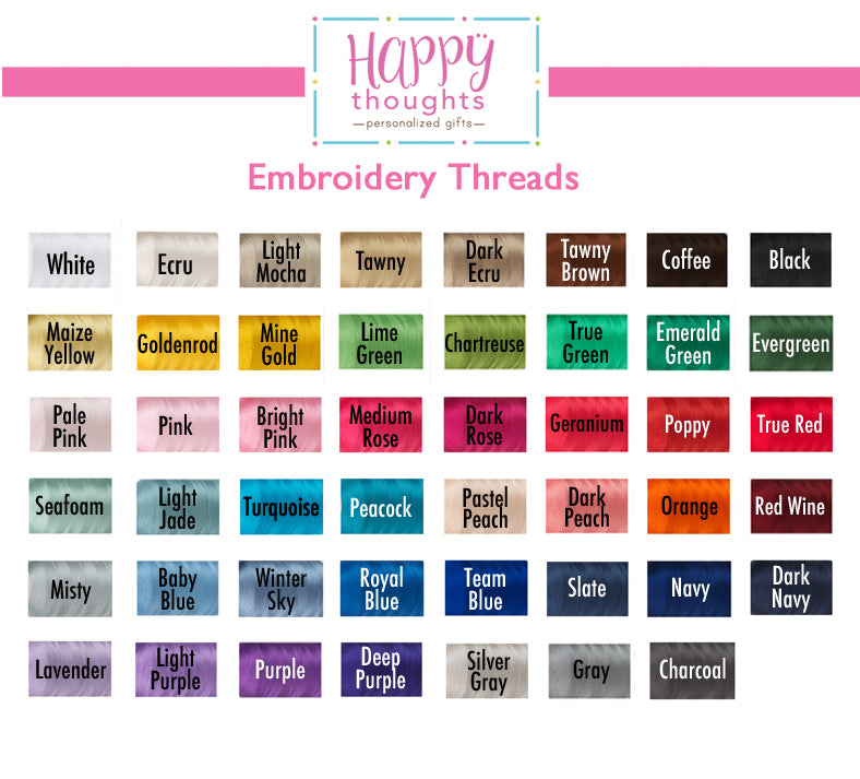 Monogram Thread Colors