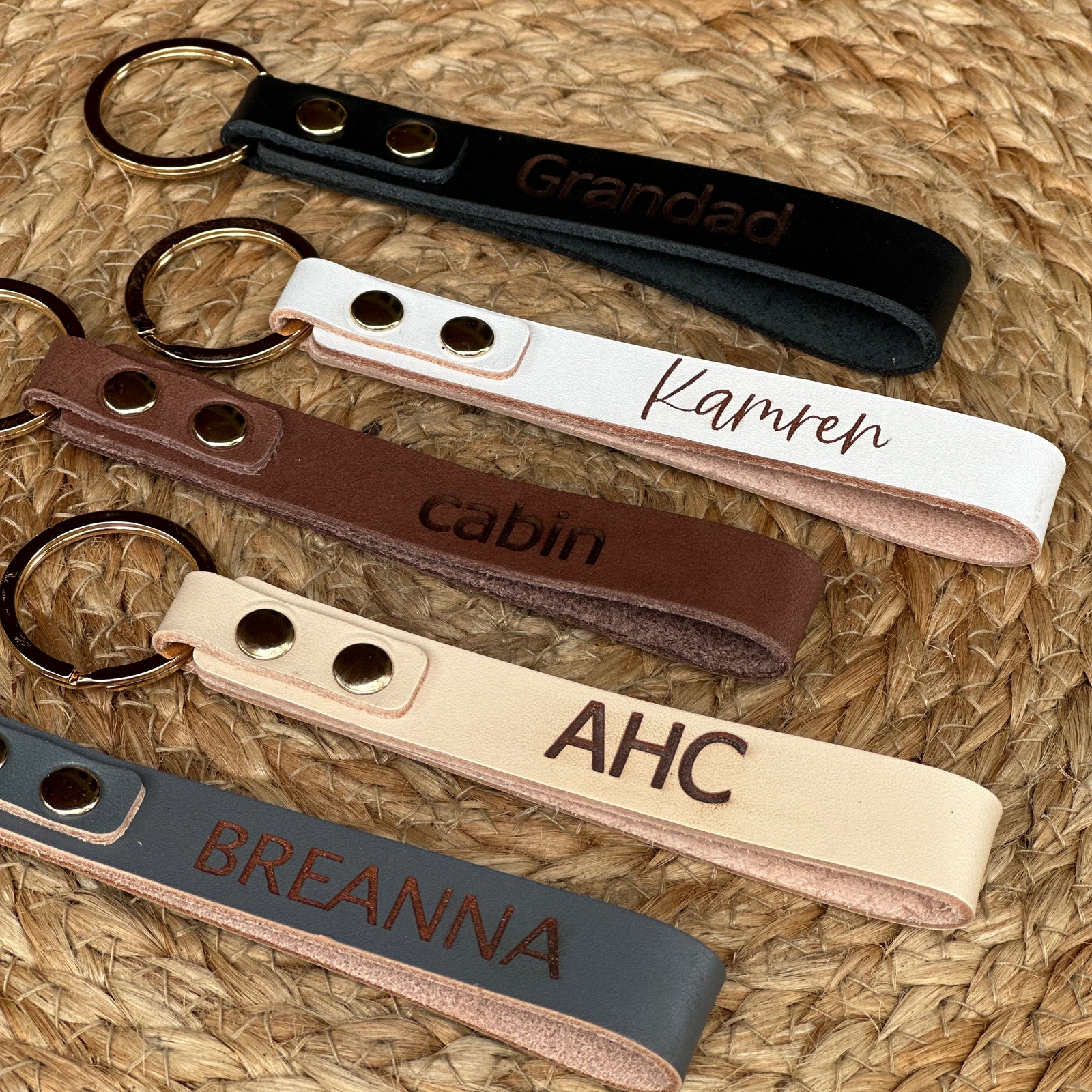 Personalized Leather Keyring