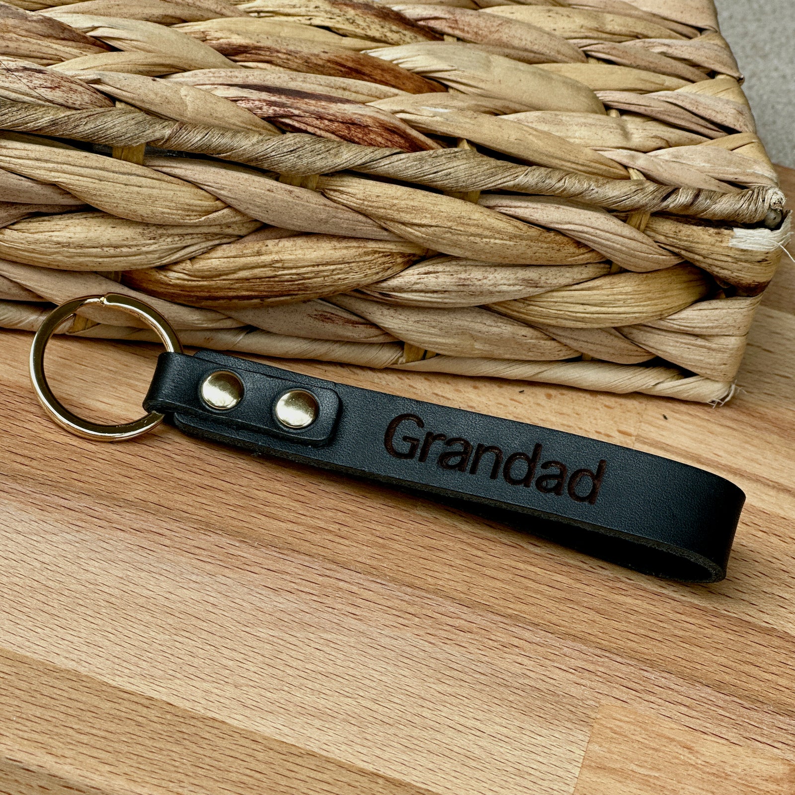 Personalized Leather Keyring