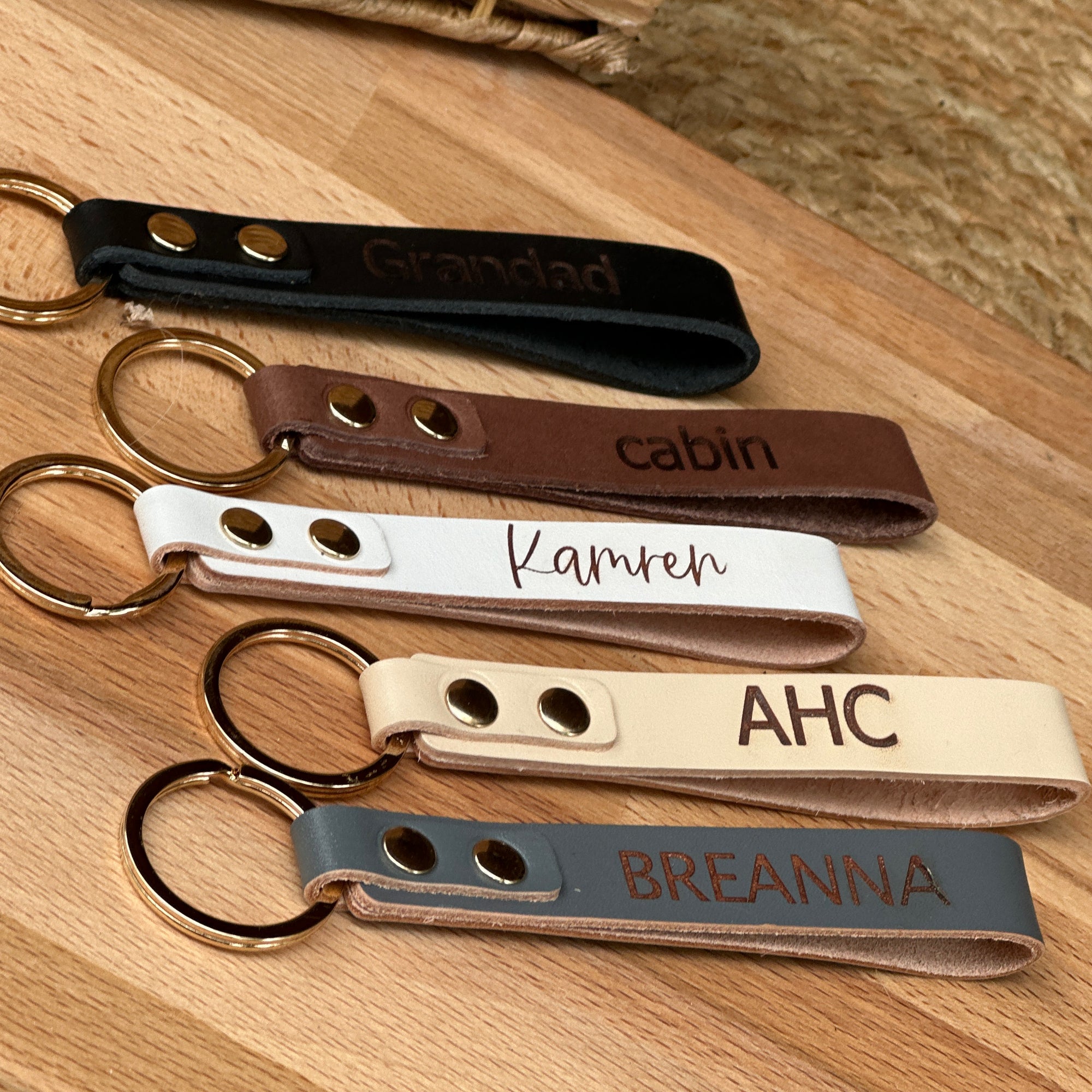 Personalized Leather Keyring