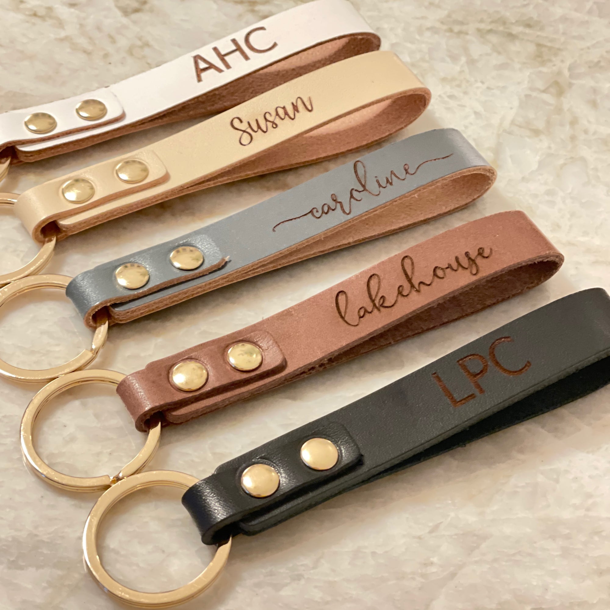 Personalized Leather Keyring