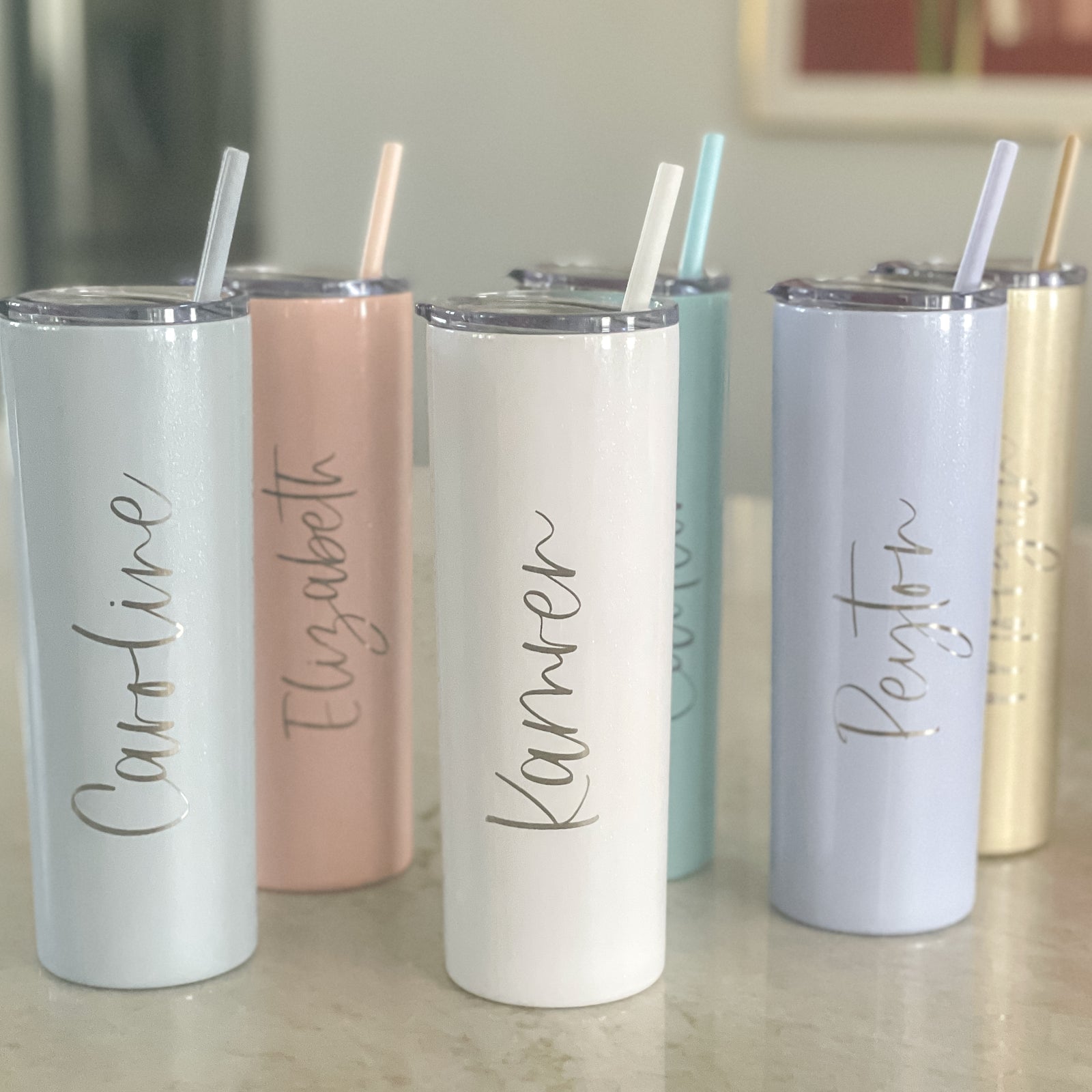 Personalized Engraved Skinny Tumbler