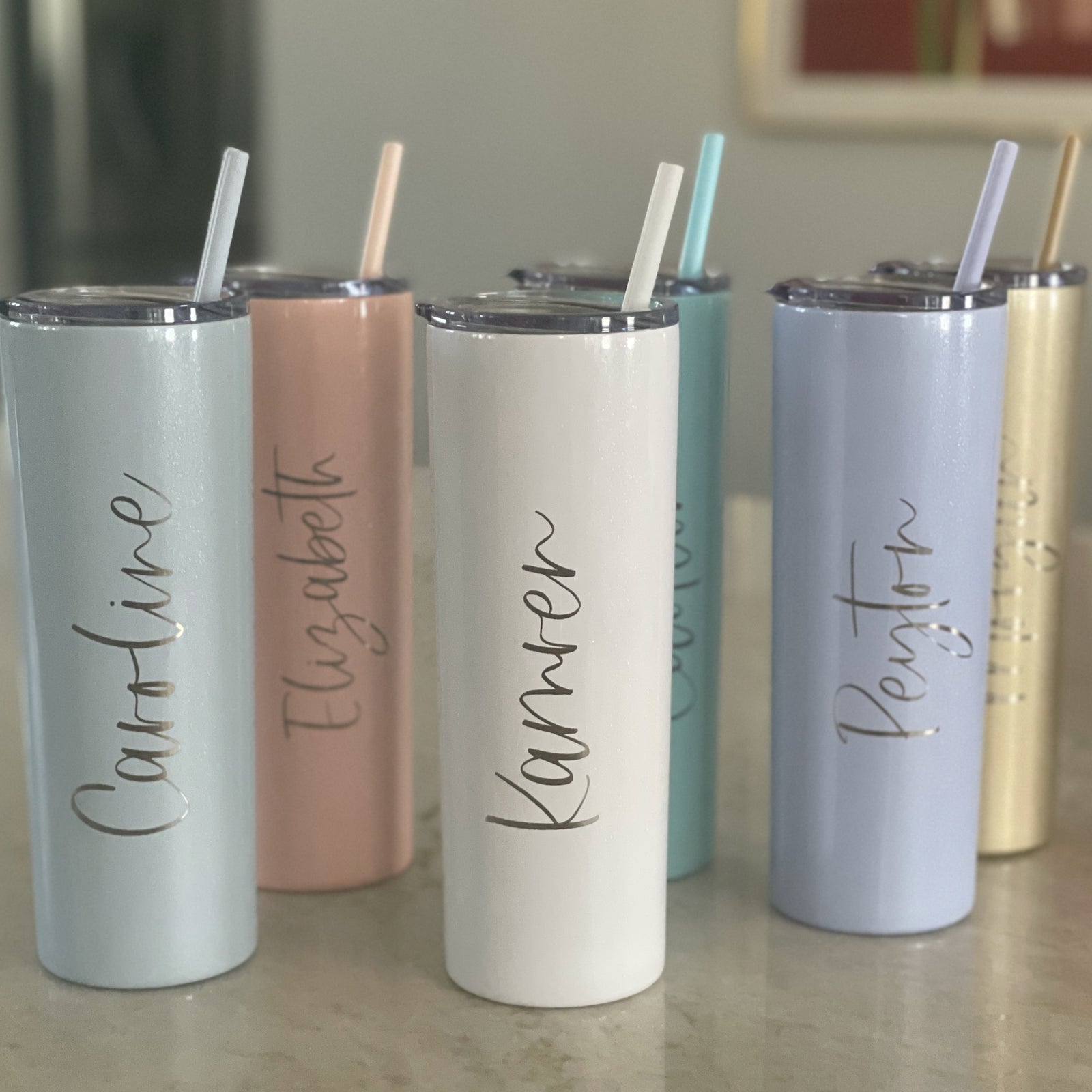 Personalized Engraved Skinny Tumbler