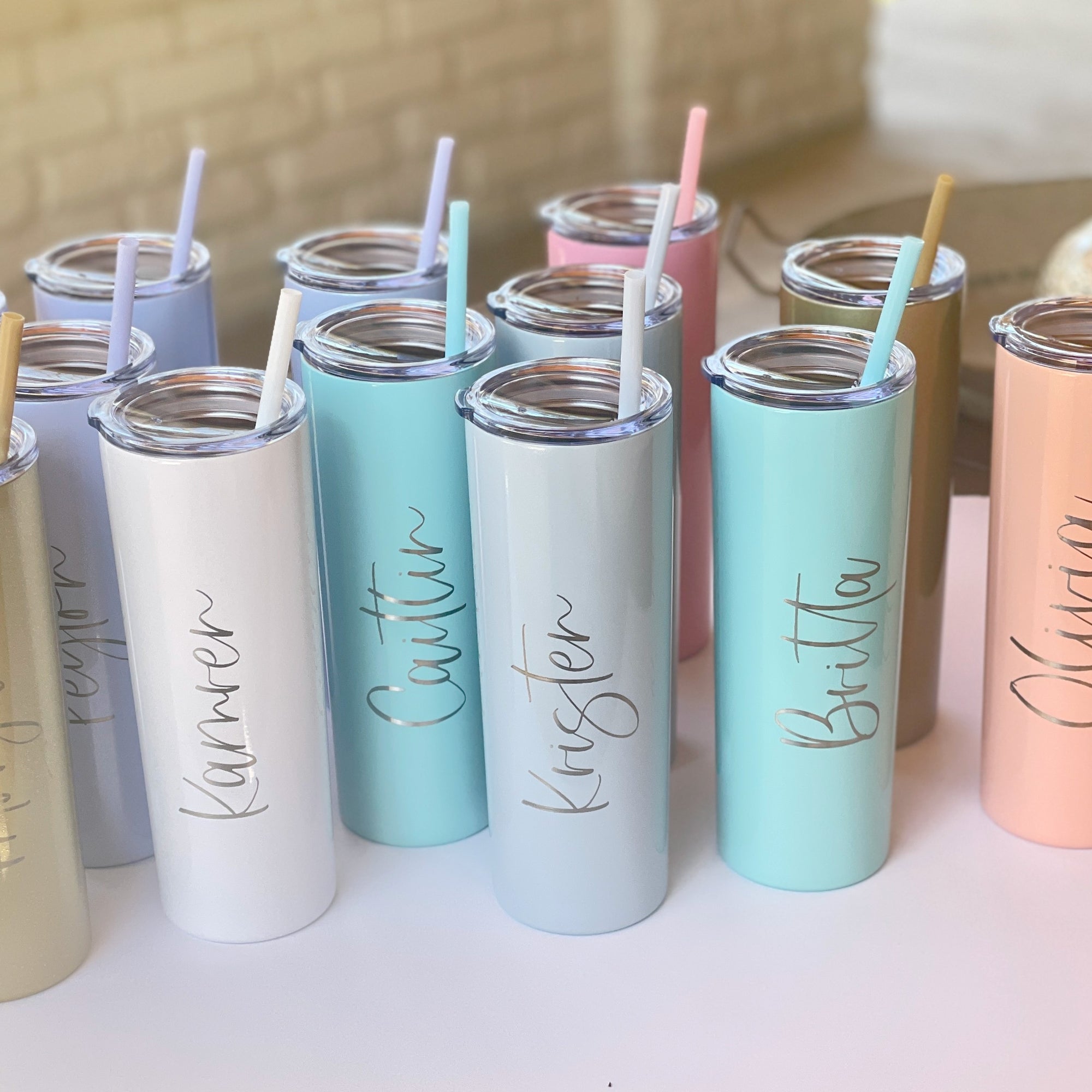 Personalized Engraved Skinny Tumbler