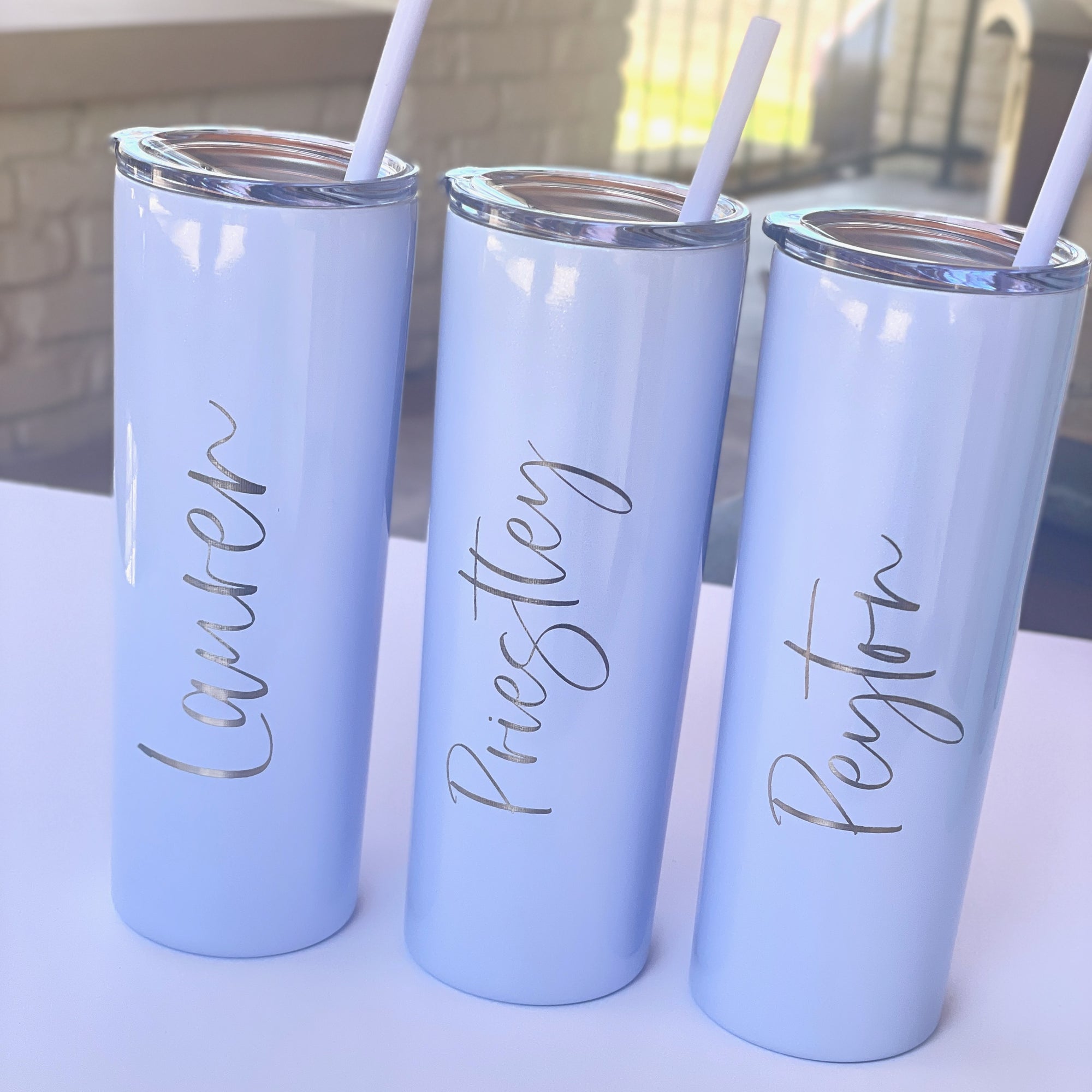 Personalized Engraved Skinny Tumbler