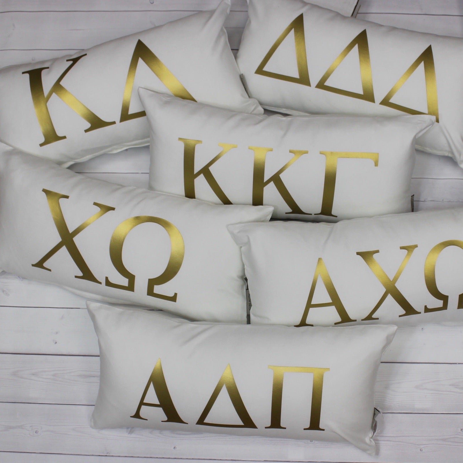 Greek Letters Sorority Throw Pillow