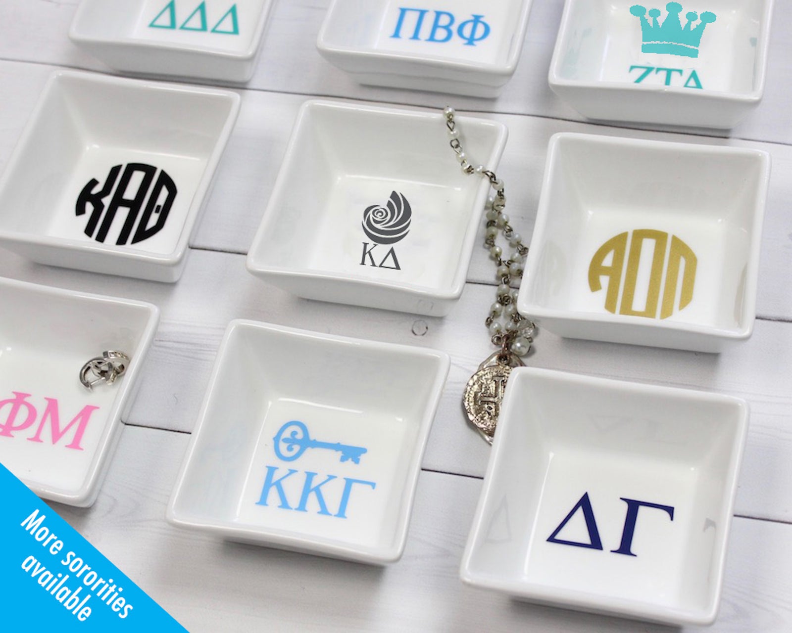 Sorority Greek Graphic Ring Dish - Pin / Jewelry Dish