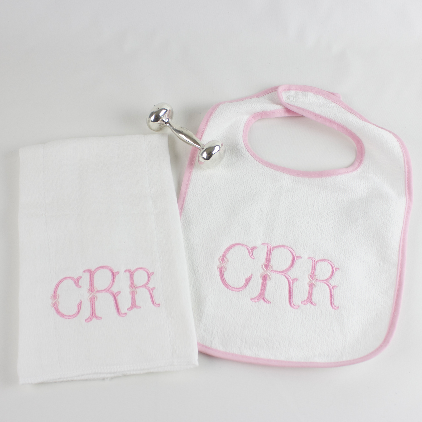 Personalized Monogrammed Bib Burp Cloth