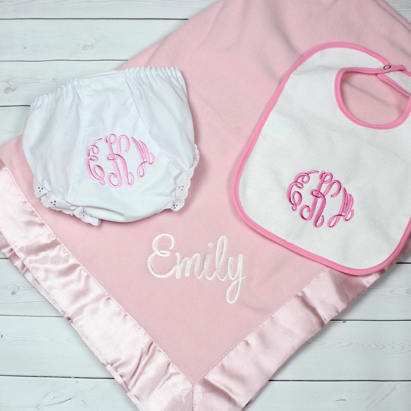 Monogram baby diaper cover