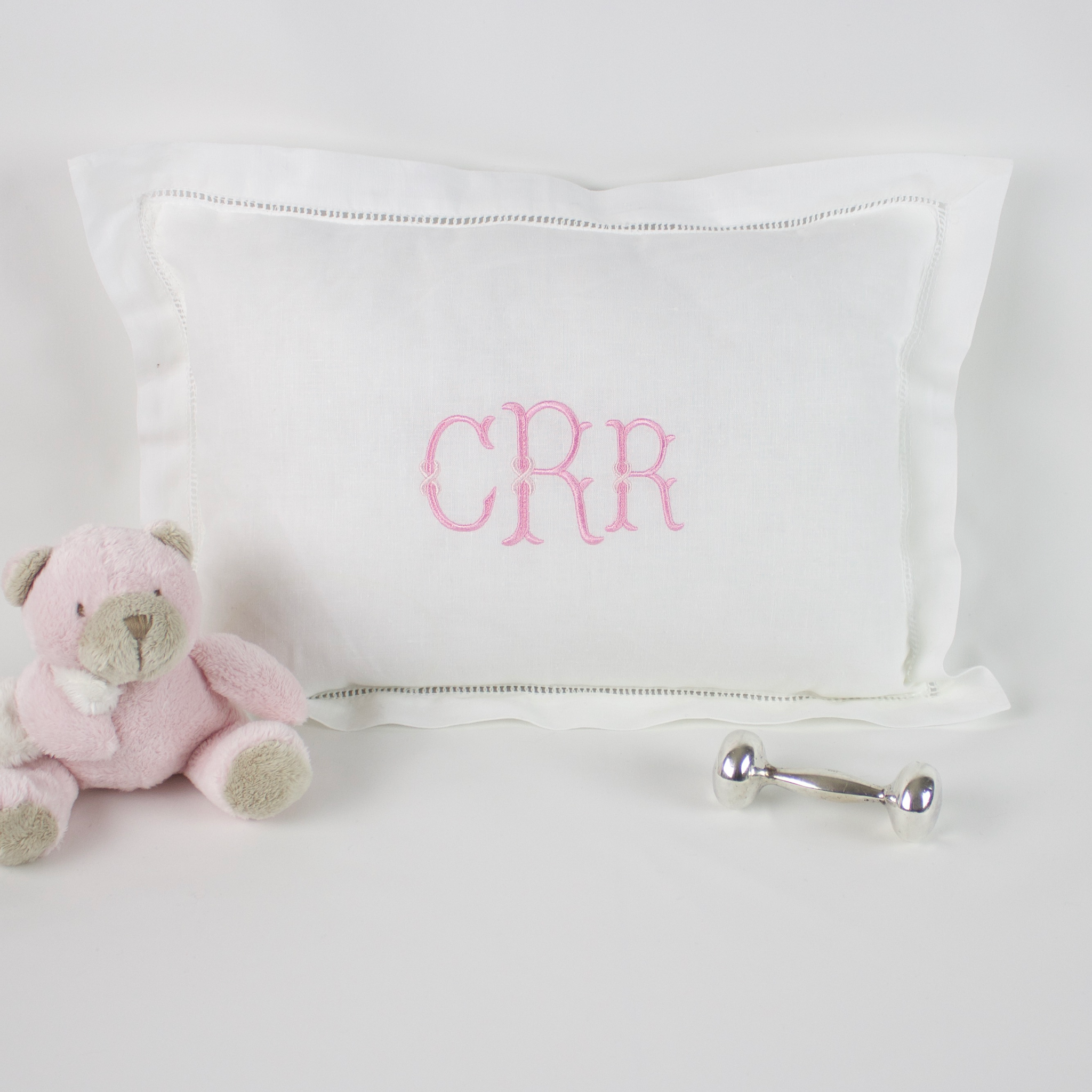 Personalized Linen Baby Pillow - My Embroidered Gifts