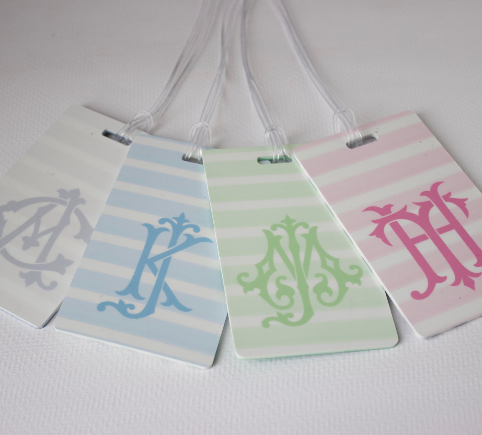 Chic Monogram Luggage Tag & Wrap Set