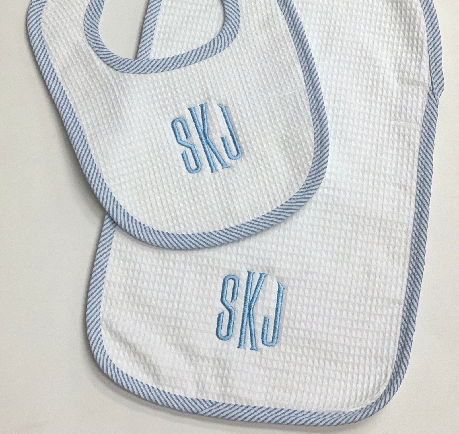 Personalized Matching Baby Bib & Burb Cloth