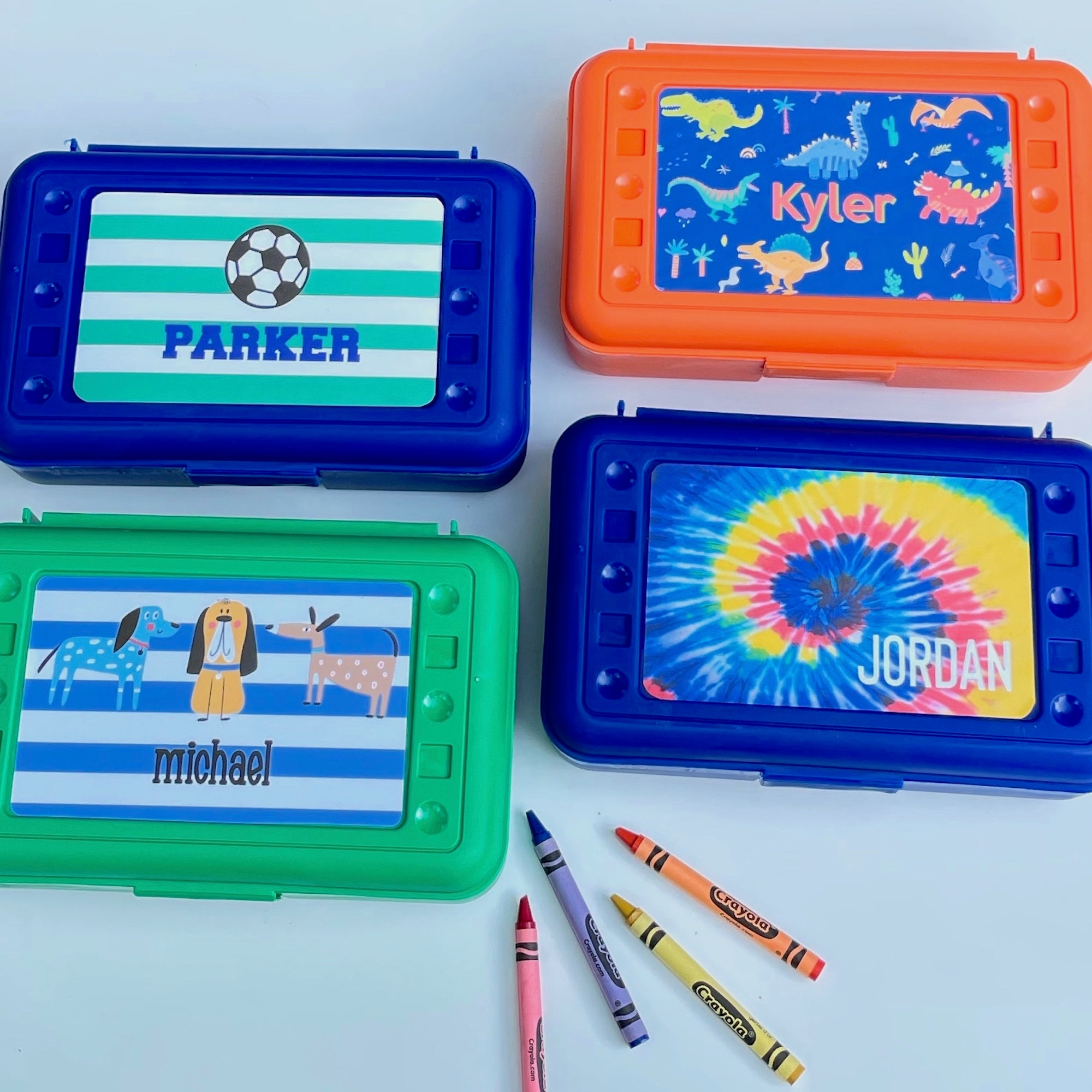 Personalized School Pencil Box - Boy Designs