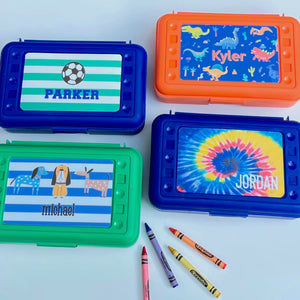 Personalized School Pencil Box - Boy Designs