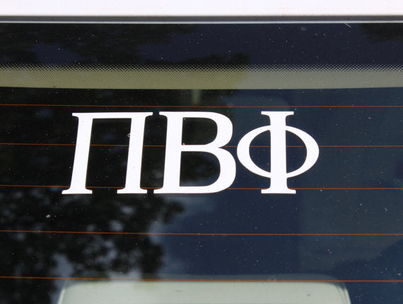 Sorority Greek Letters Decal